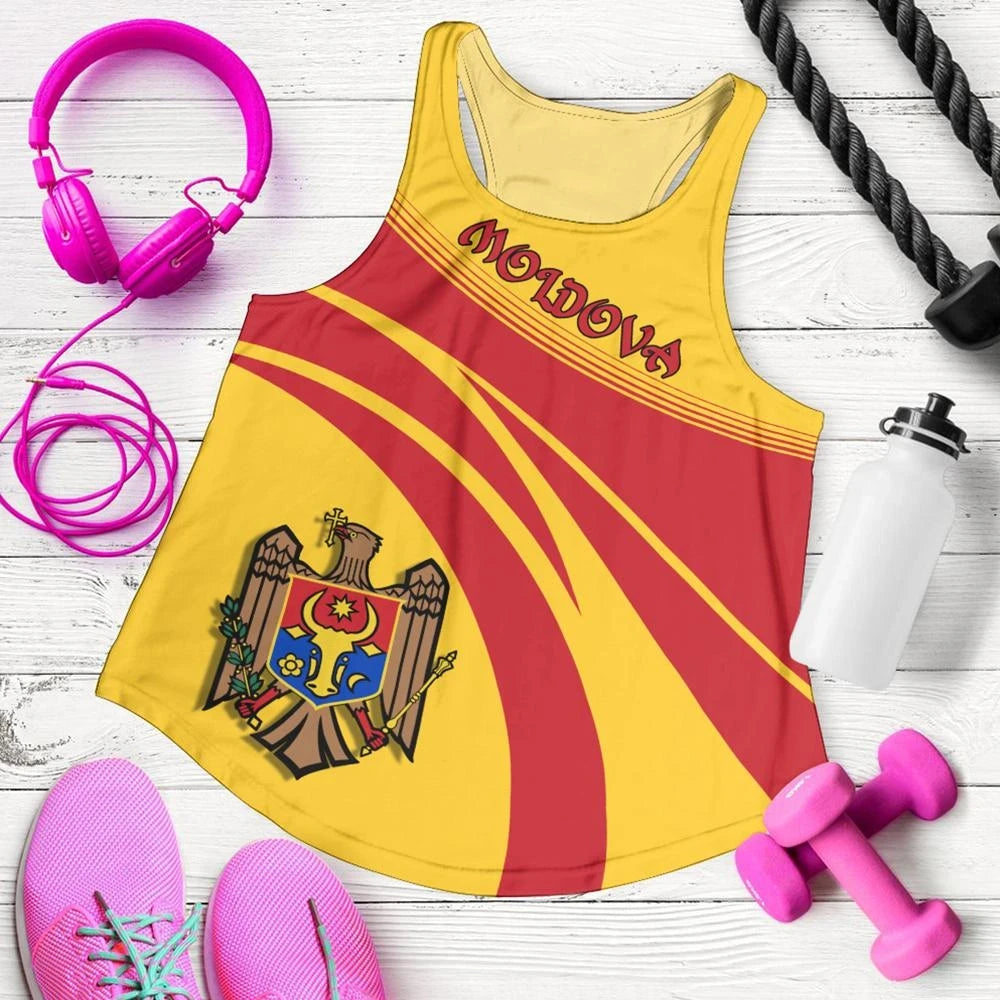 Moldova Coat Of Arms Women Tanktop Cricket RLT13 - Wonder Print Shop