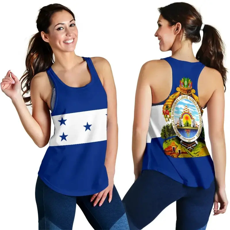 Honduras Flag with Coat of Arms Women Tank Top RLT8 - Wonder Print Shop