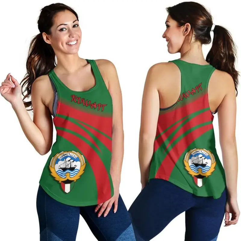 Kuwait Coat Of Arms Women Tanktop Cricket RLT8 - Wonder Print Shop