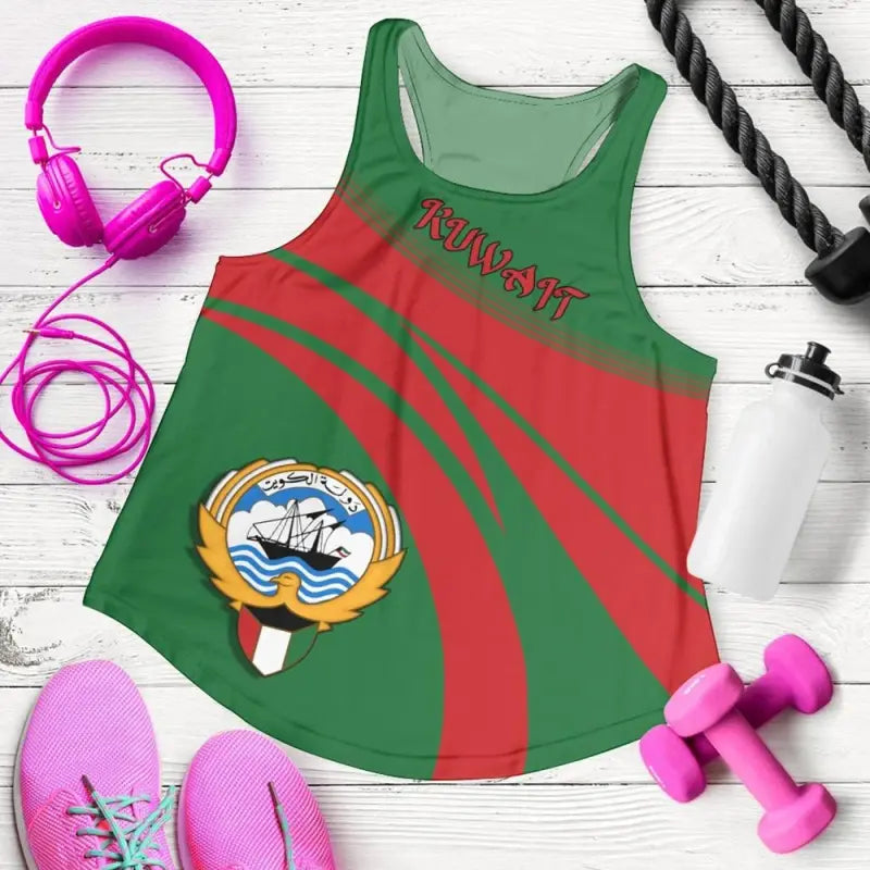 Kuwait Coat Of Arms Women Tanktop Cricket RLT8 - Wonder Print Shop
