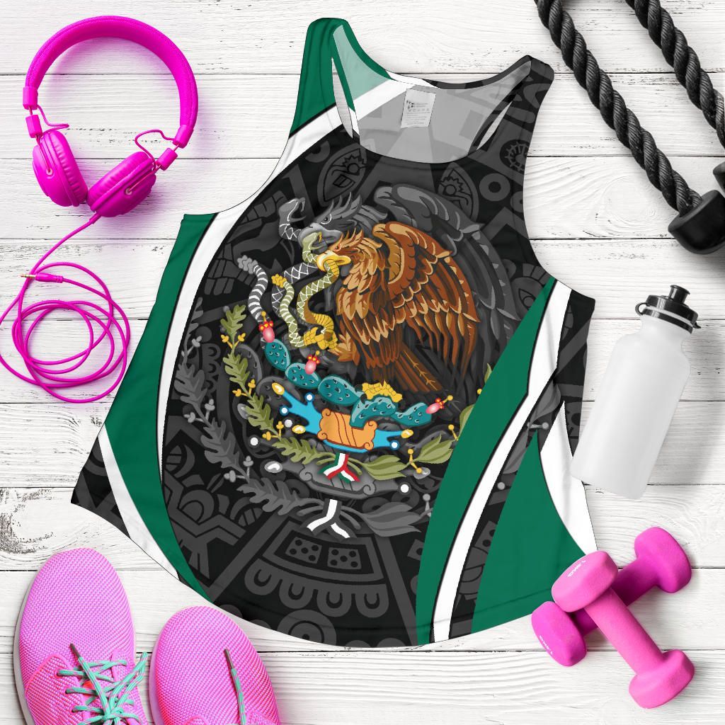 Mexico Women's Racerback Tank, Mexican Spirit Aztec RLT13 - Wonder Print Shop