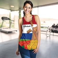 Netherlands Windmill and Tulips Women Racerback Tank RLT7 - Wonder Print Shop