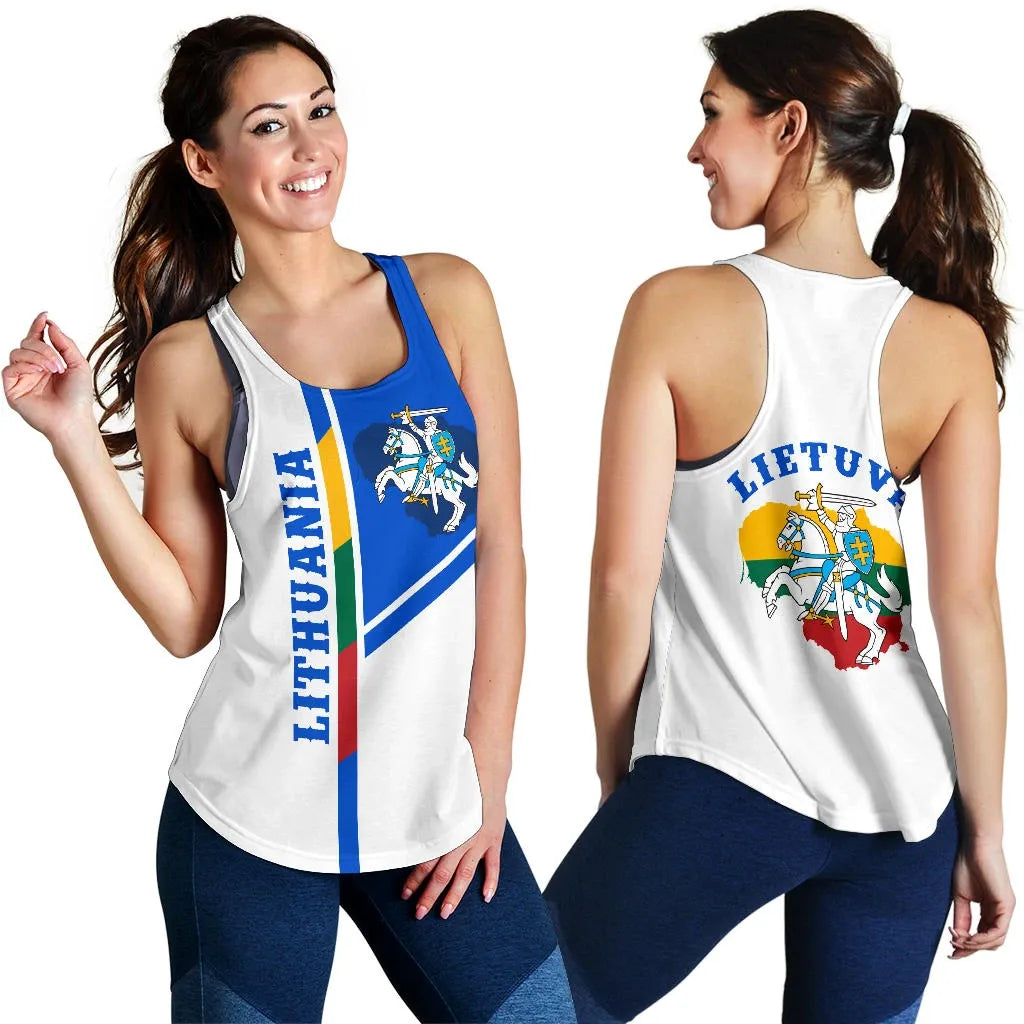 Lithuania Women's Racerback Tank Vytis Lietuva RLT6 - Wonder Print Shop