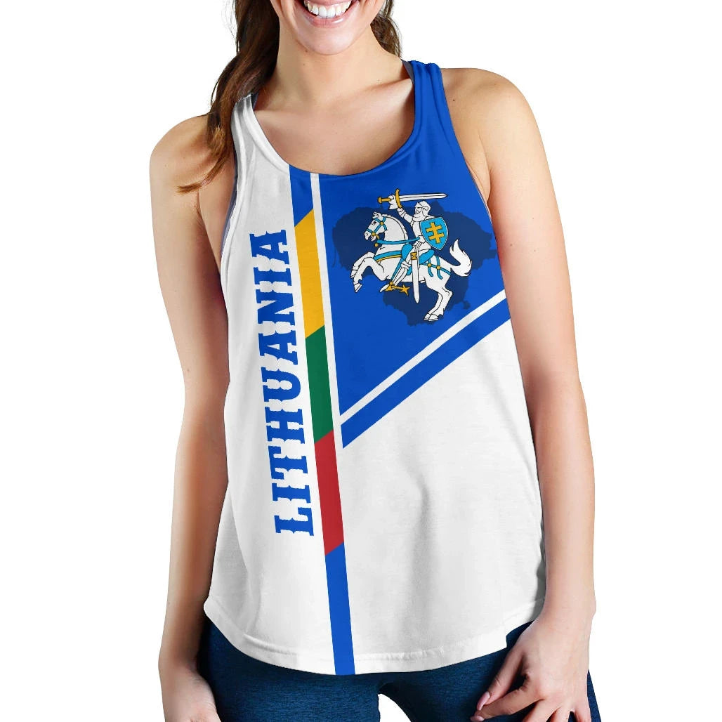 Lithuania Women's Racerback Tank Vytis Lietuva RLT6 - Wonder Print Shop