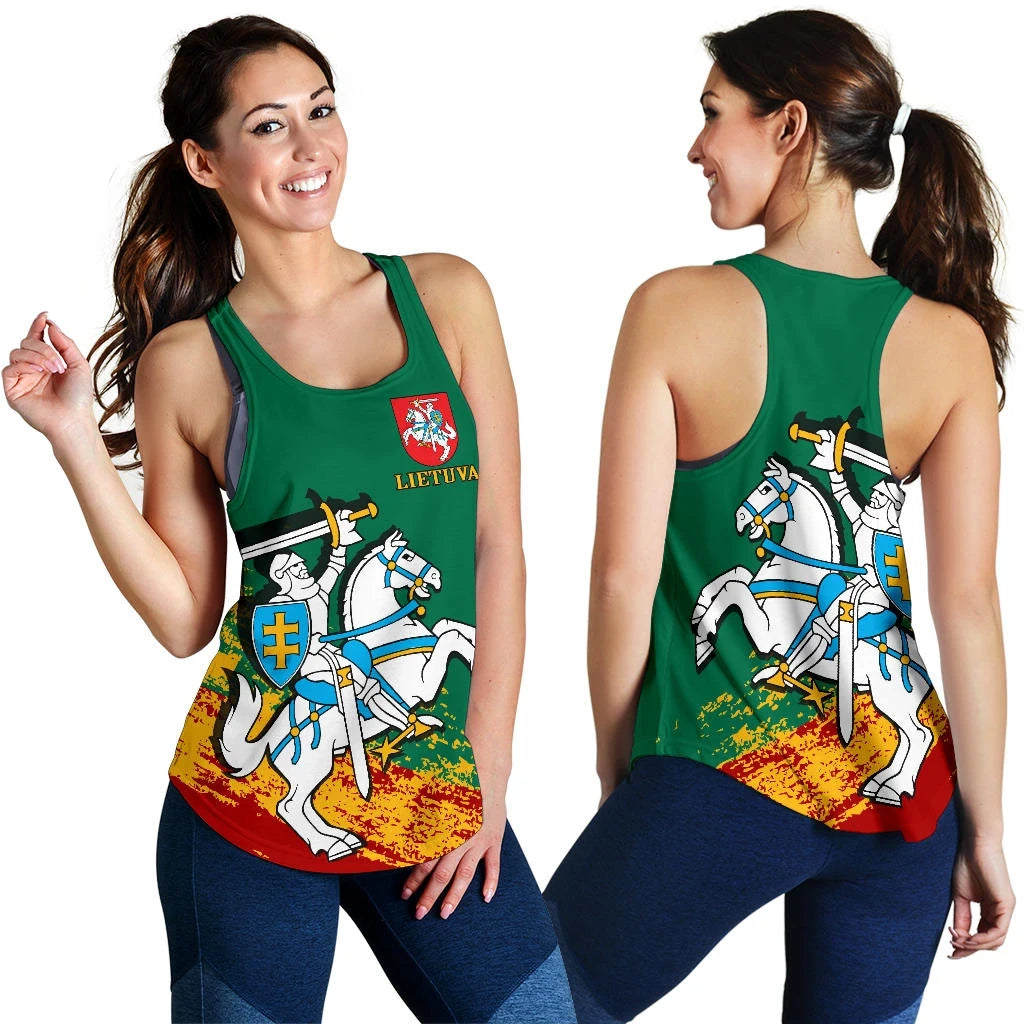 (Lietuva) Lithuania Special Women's Racerback Tank RLT6 - Wonder Print Shop