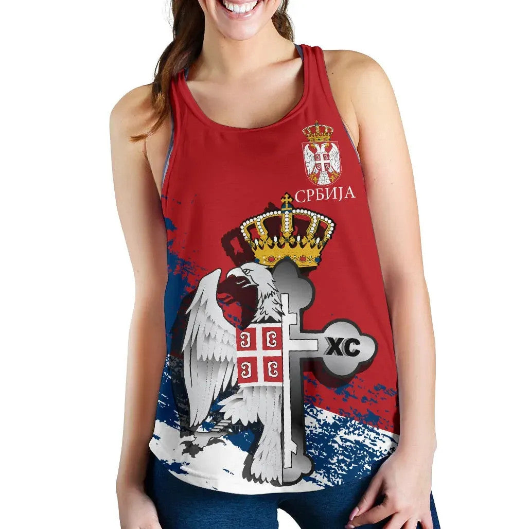 serbia-womens-racerback-tank-serbian-eagle-orthodox-cross
