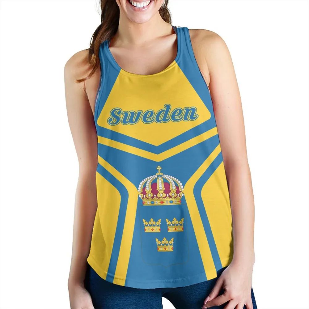 Sweden Coat Of Arms Women Racerback Tank My Style RLT7 - Wonder Print Shop
