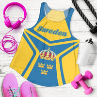 Sweden Coat Of Arms Women Racerback Tank My Style RLT7 - Wonder Print Shop