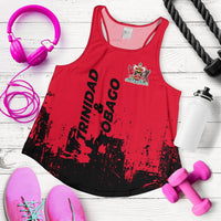 Trinidad and Tobago Women Racerback Tank, Smudge Style RLT6 - Wonder Print Shop