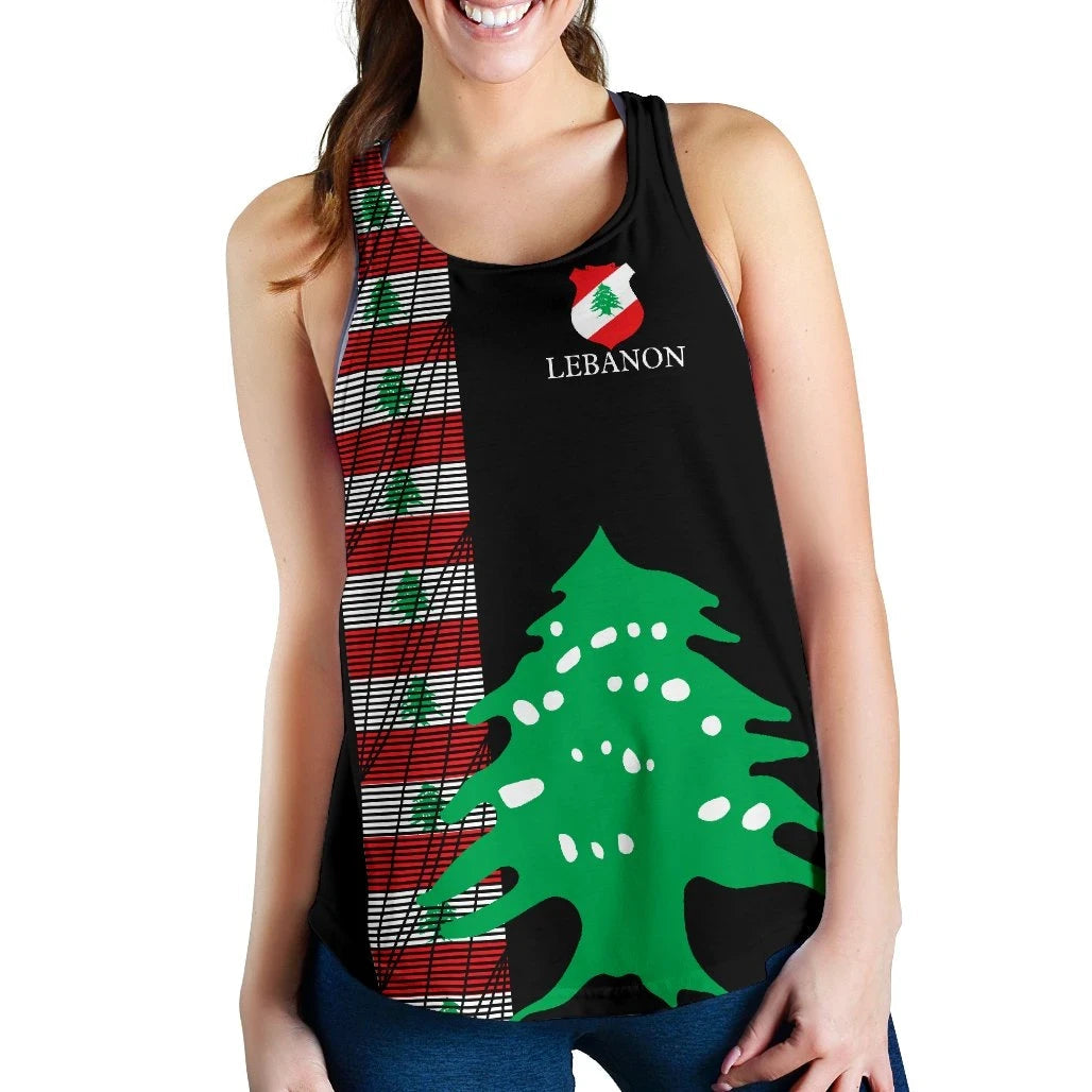 Lebanon, United Women's Racerback Tank RLT6 - Wonder Print Shop