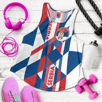 Women Tank - Serbia Flag Color With Coat Of Arm RLT7 - Wonder Print Shop