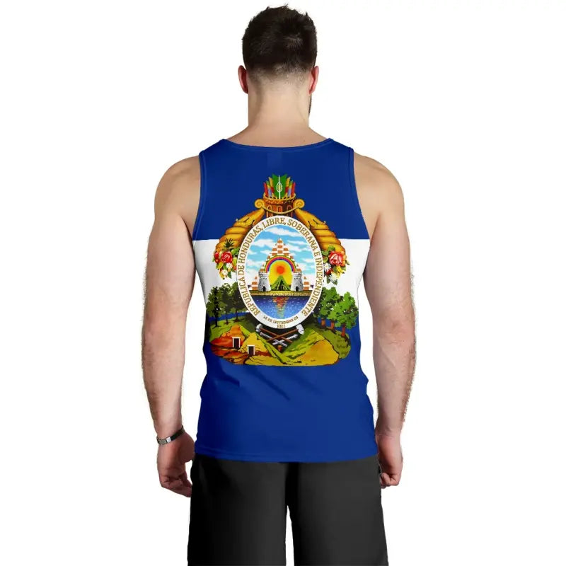 honduras-flag-with-coat-of-arms-men-tank-top
