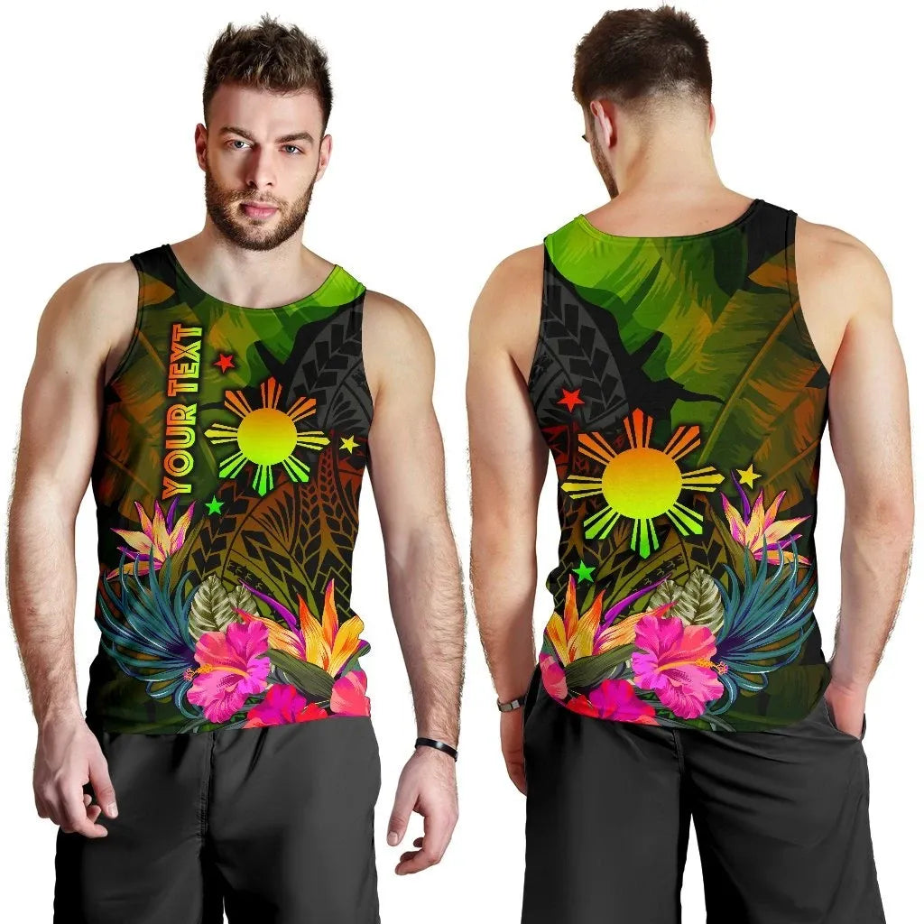 the-philippines-polynesian-personalised-mens-tank-top-hibiscus-and-banana-leaves