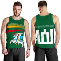 Lithuania Flag Men's Tank Top - Map Version RLT6 - Wonder Print Shop