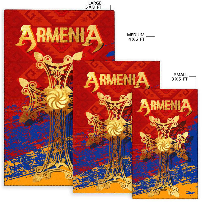 Armenia Khachkar, Armenian Cross Special Area Rug RLT8 - Wonder Print Shop