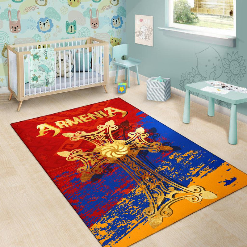 Armenia Khachkar, Armenian Cross Special Area Rug RLT8 - Wonder Print Shop