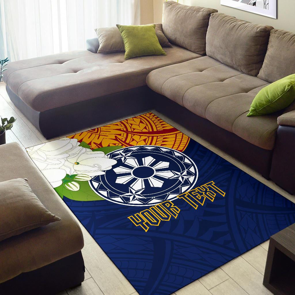 The Philippines Personalised Area Rug Filipino Sampaguita RLT6 - Wonder Print Shop