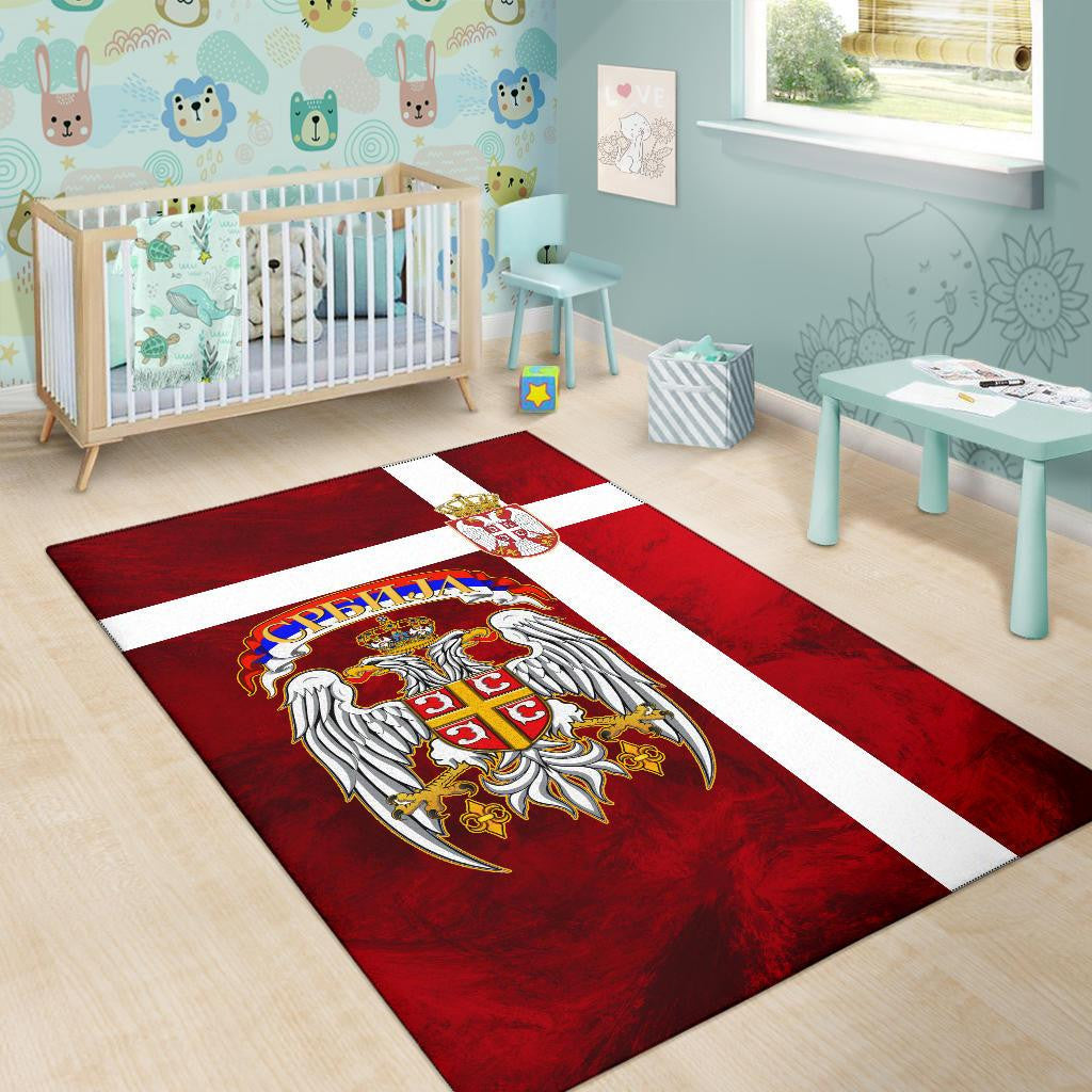 Serbia Area Rug Best Serbian Eagle Tattoo RLT7 - Wonder Print Shop
