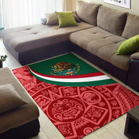 Mexico Area Rug Mexico Coat Of Arms With Aztec Patterns RLT13 - Wonder Print Shop