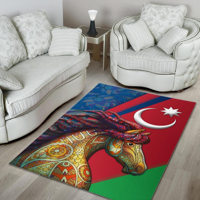 Azerbaijan Pride and Heritage Area Rug - Happy Independence Day RLT8 - Wonder Print Shop