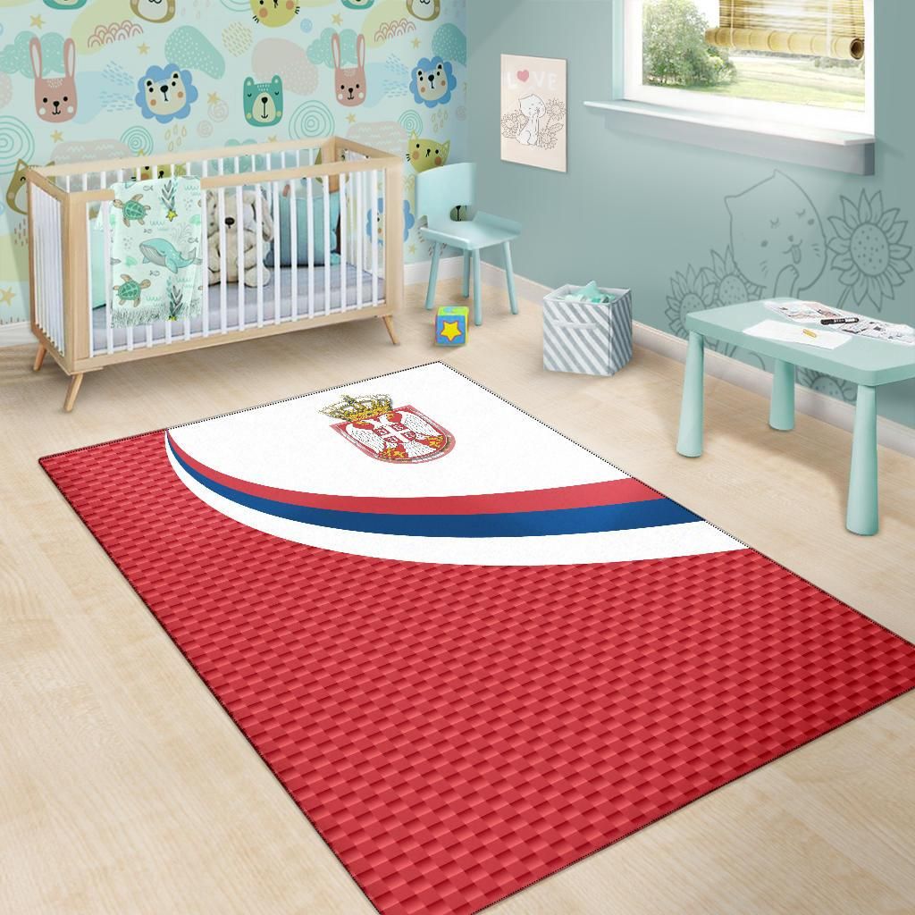 Serbia Area Rug Serbia Flag Red RLT7 - Wonder Print Shop