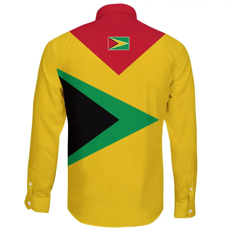 Guyana Long Sleeve Button Shirt Babarian (Yellow) RLT8 - Wonder Print Shop