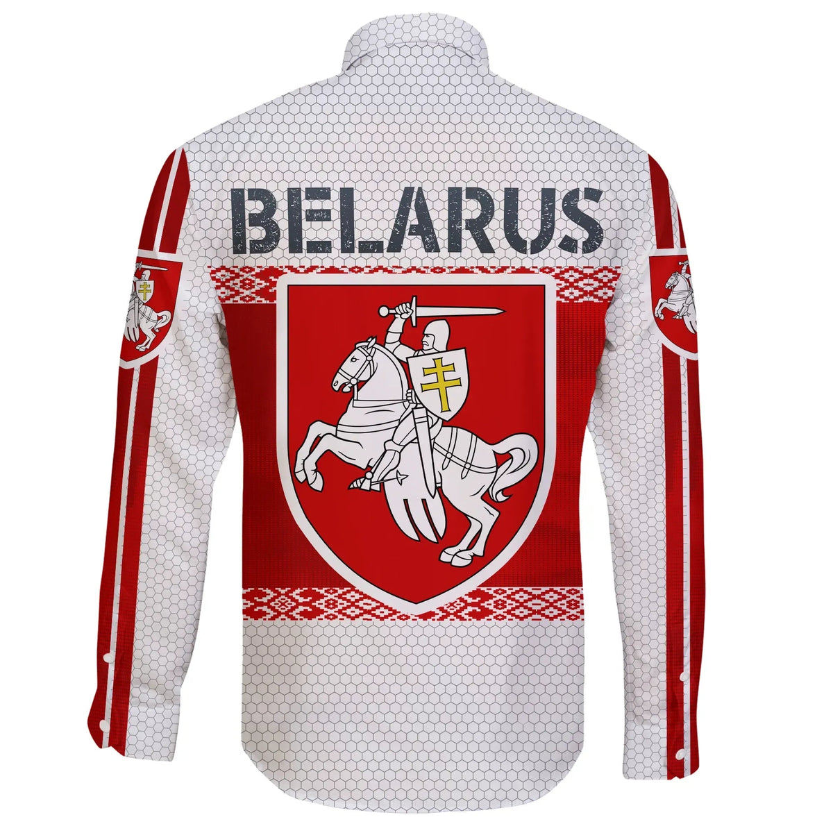 Belarus Coat of Arms Long Sleeve Button Shirt Special RLT6 - Wonder Print Shop