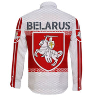 Belarus Coat of Arms Long Sleeve Button Shirt Special RLT6 - Wonder Print Shop