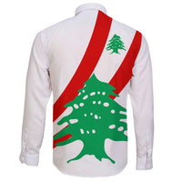 Lebanon Special Flag Long Sleeve Button Shirt RLT6 - Wonder Print Shop