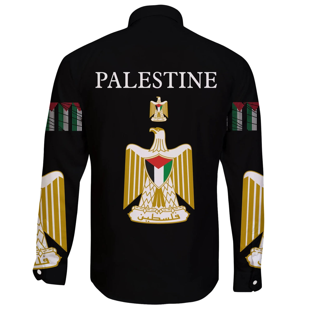 Palestine United Long Sleeve Button Shirt RLT13 - Wonder Print Shop