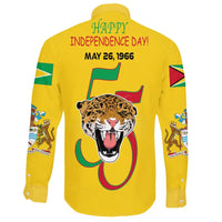 Happy Guyana National Day Long Sleeve Button Shirt RLT8 - Wonder Print Shop