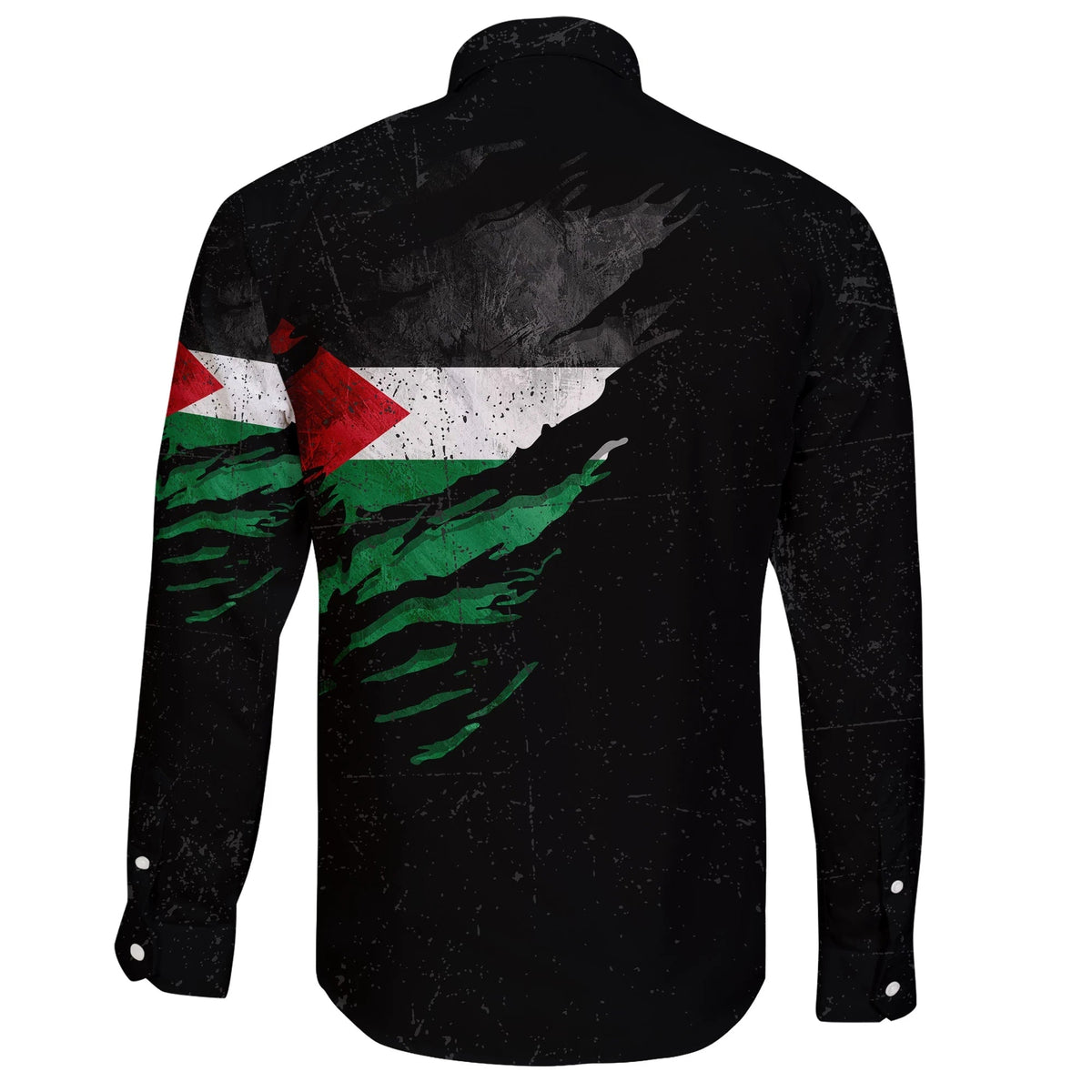 Palestine In Me Long Sleeve Button Shirt Special Grunge Style RLT13 - Wonder Print Shop