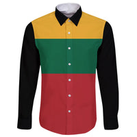 Lithuania Long Sleeve Button Shirt RLT6 - Wonder Print Shop