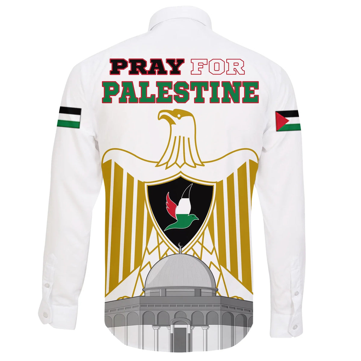 Be Stronger Palestine Long Sleeve Button Shirt RLT13 - Wonder Print Shop