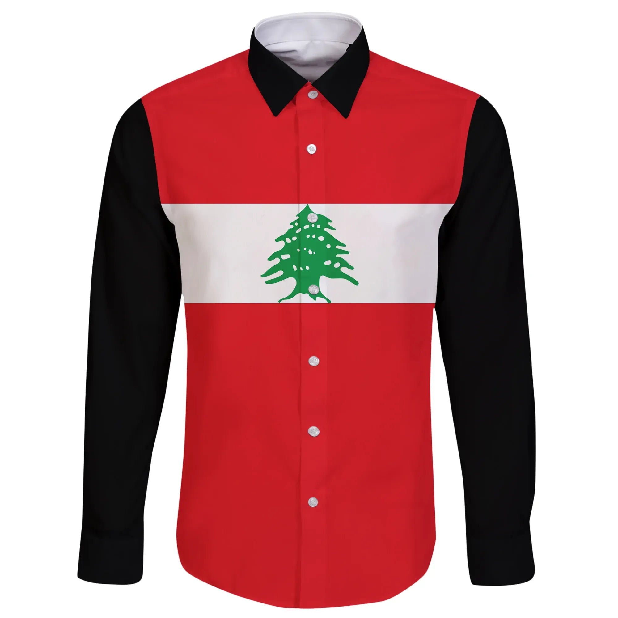 Lebanon Long Sleeve Button Shirt RLT6 - Wonder Print Shop