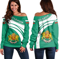 Bulgaria Coat Of Arms Shoulder Sweater Cricket RLT7 - Wonder Print Shop