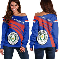 Paraguay Coat Of Arms Shoulder Sweater Cricket RLT7 - Wonder Print Shop