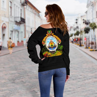 Honduras Womens Off Shoulder Sweater RLT8 - Wonder Print Shop