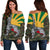 Lithuania Off Shoulder Sweater Iron Wolf RLT6 - Wonder Print Shop