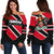 Trinidad and Tobago Women's Off Shoulder Sweater, Pro Energy RLT6 - Wonder Print Shop
