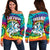 Lithuania Off Shoulder Sweater Tie Dye RLT6 - Wonder Print Shop