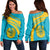 Kazakhstan Coat Of Arms Shoulder Sweater Cricket RLT8 - Wonder Print Shop