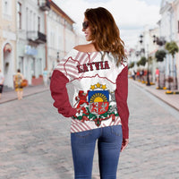 Latvia Off Shoulder Sweater RLT6 - Wonder Print Shop