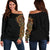 Mexico Off Shoulder Sweater Aztec Sun Stone Tattoo RLT13 - Wonder Print Shop