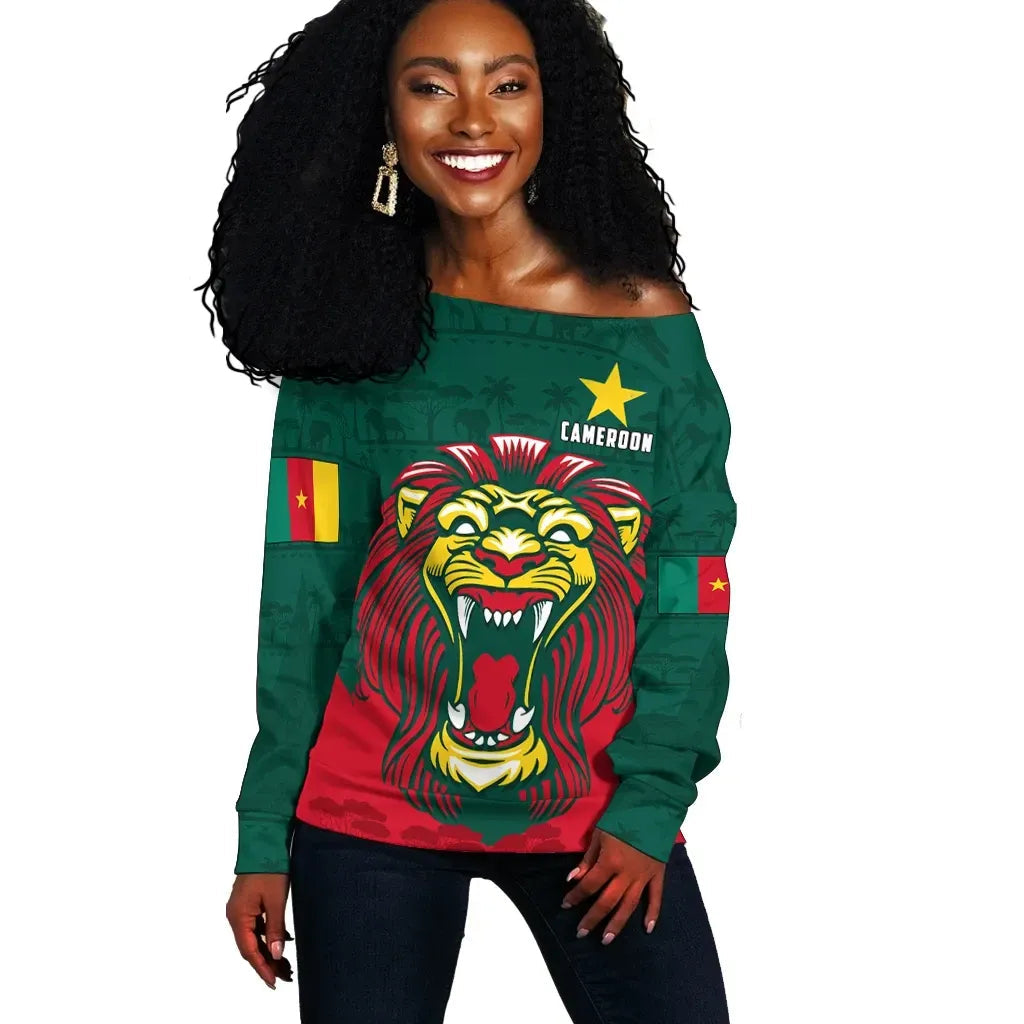 cameroon-off-shoulder-sweater-lion