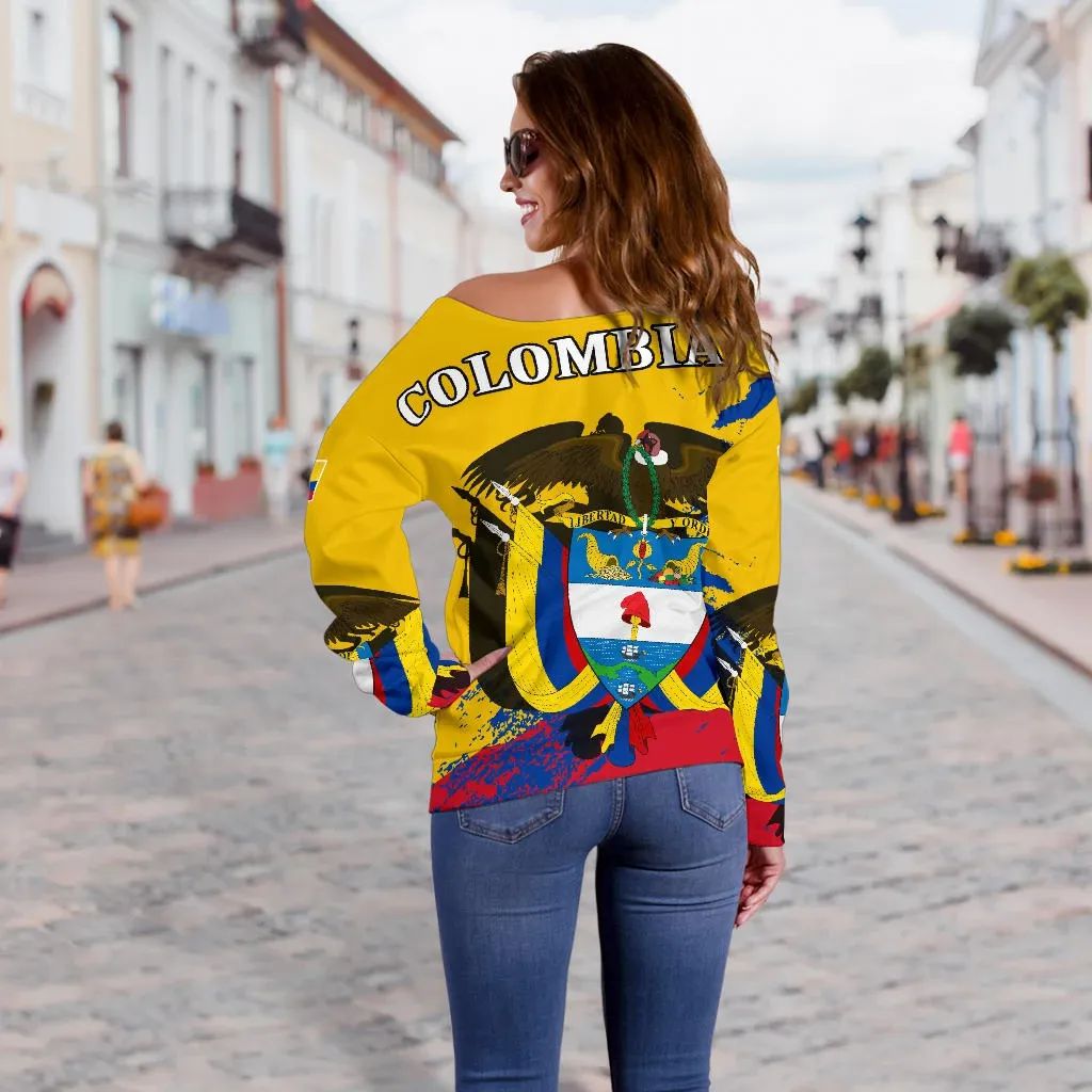 Colombia Special Off Shoulder Sweater RLT7 - Wonder Print Shop