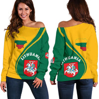 Lithuania Women's Off Shoulder Sweater, Generation RLT6 - Wonder Print Shop