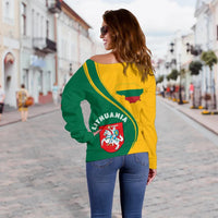 Lithuania Women's Off Shoulder Sweater, Generation RLT6 - Wonder Print Shop