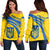 Ukraine Coat Of Arms Shoulder Sweater Cricket RLT7 - Wonder Print Shop