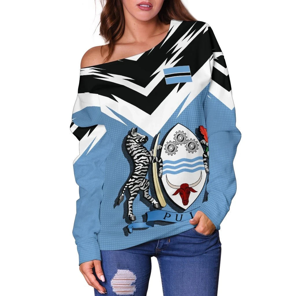 Botswana New Release Women's Off Shoulder Sweater RLT6 - Wonder Print Shop